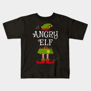 Angry Elf Shirt , Family Matching Group Christmas Shirt, Matching T Shirt for Family, Family Reunion Shirts Kids T-Shirt